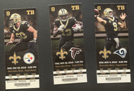 2018 New Orleans Saints Proof Tickets NFL Football Mercedes-Benz Superdome Brees