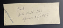 Load image into Gallery viewer, 1947 Ford Frick Original Photo Introduces Babe Ruth Yankee Stadium Baseball
