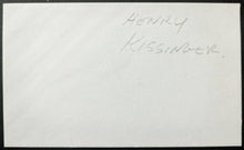 Load image into Gallery viewer, Henry A. Kissinger Autographed Index Card Signed American Diplomat Political
