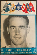 1955 Toronto Maple Leaf Gardens NHL Hockey Program Vintage Leafs vs Red Wings