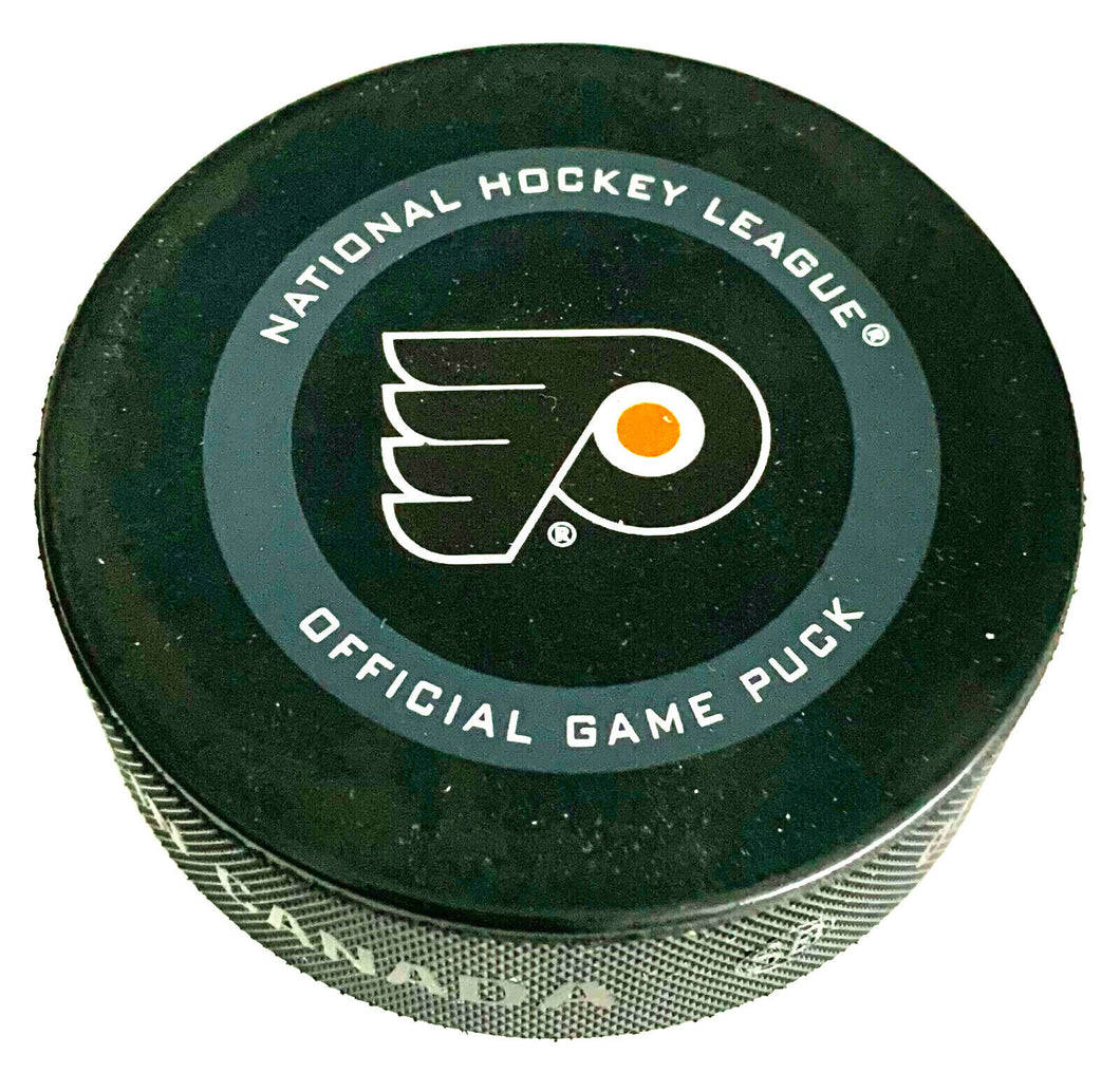 2020 Flyers Game Used Playoff Puck Thermochromic Coating Color Changing NHL