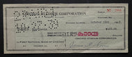1939 James D Norris Signed Cheque Autographed Chicago Blackhawks NHL Hockey