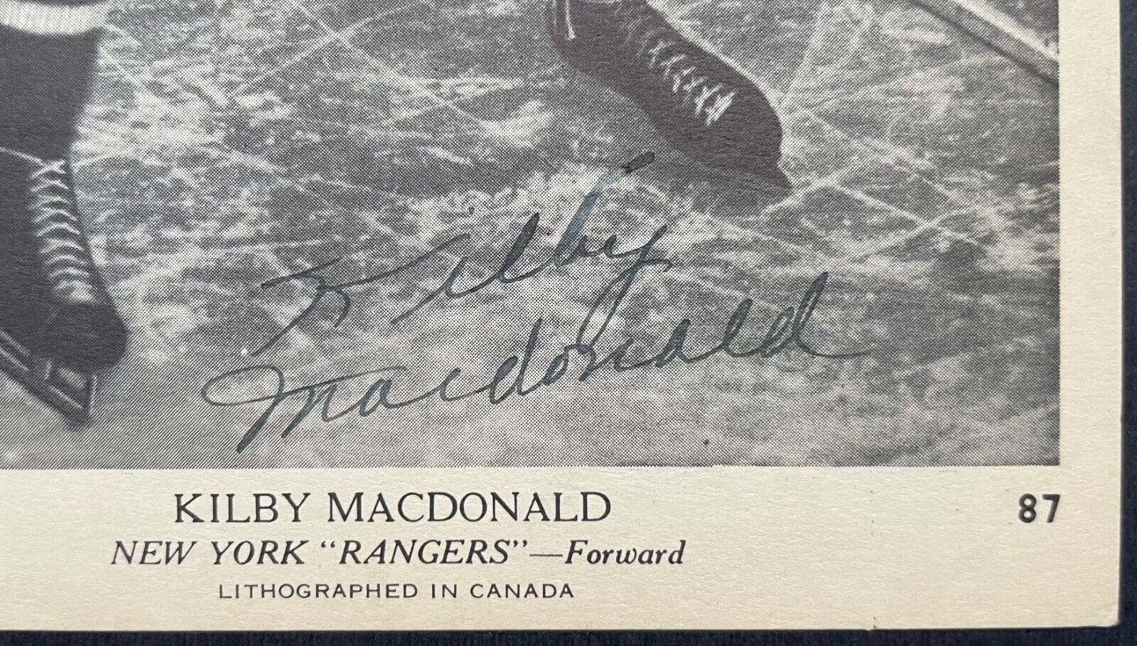 1939-40 OPC V301-1 Kilby MacDonald Autographed Signed Card