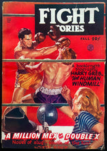 Load image into Gallery viewer, 1946 Fight Stories Pulp Magazine Fall Issue Harry Greb Human Windmill Vintage
