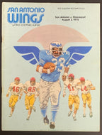 1975 Alamo Stadium World Football League Program San Antonio vs Shreveport