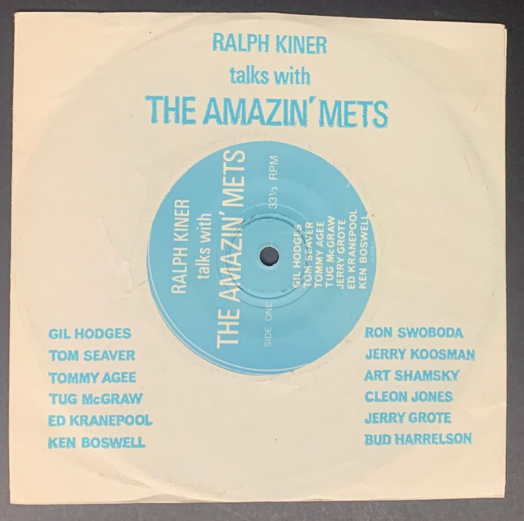 1969 33 1/3 RPM Record Album Ralph Kiner Talks With The Amazin Mets MLB