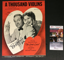 Load image into Gallery viewer, Bob Hope Autographed A Thousand Violins Sheet Music Cover Vtg Authenticated JSA
