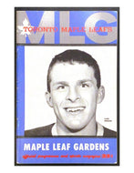 1959 NHL Hockey Program Toronto Maple Leafs v Montreal Canadiens Carl Brewer