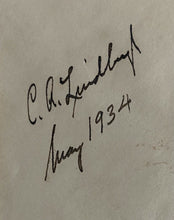 Load image into Gallery viewer, 1934 Charles A Lindbergh Signed Postal Cover Autographed Aviator History PSA DNA
