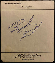 Load image into Gallery viewer, 1960s NHL Hockey Signed Memo Page HOF Brad Park Boston Bruins Autographed
