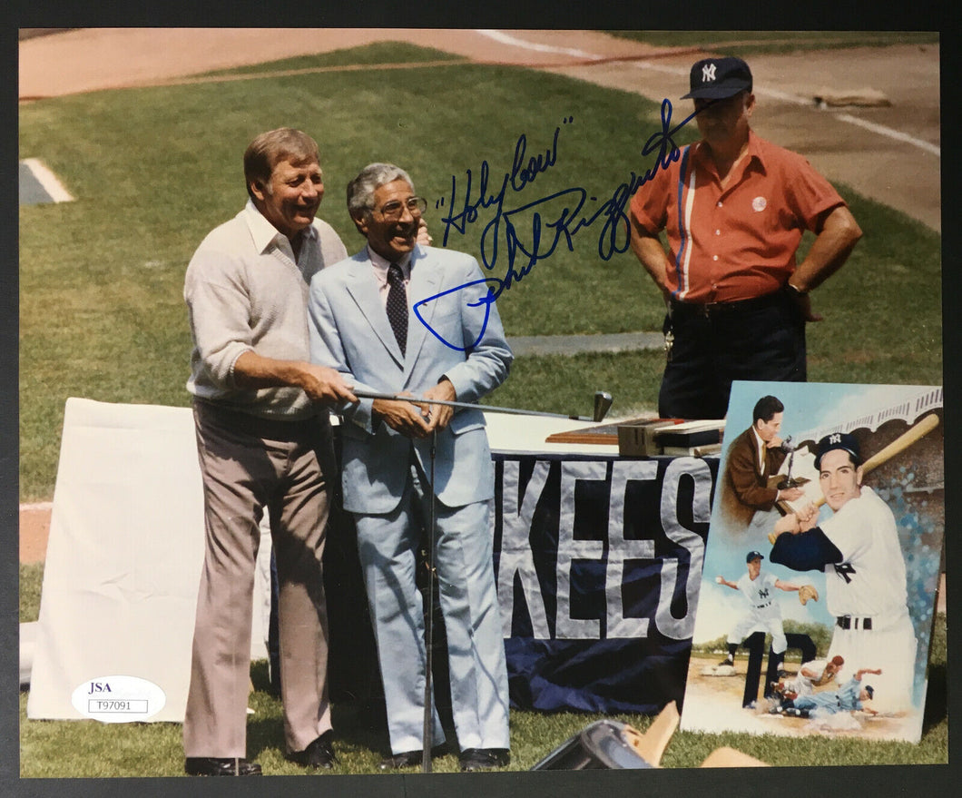 Phil Rizzuto Autographed MLB Baseball Photo Yankee Stadium Signed w Notation JSA