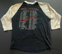 Load image into Gallery viewer, Neil Young A Special Program Of Music 1983 Winter Concert Tour Baseball Shirt
