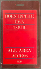 Load image into Gallery viewer, 1984 Bruce Springsteen Born In The USA Concert Tour All Access Stage Pass iCert
