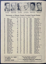 Load image into Gallery viewer, 1955 University Of Illinois Fighting Illini vs Wisconsin Badgers NCAA Program
