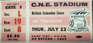 1965 C.N.E. Stadium British Columbia BC Lions vs Toronto Argonauts CFL Football