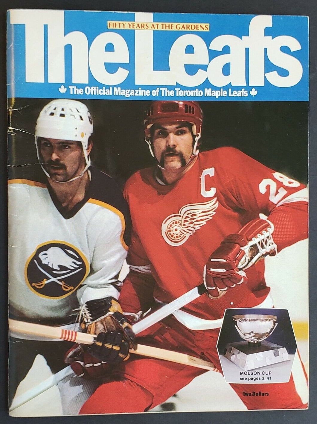 1981 Maple Leaf Gardens 50th Anniversary NHL Program Toronto Leafs vs Red Wings