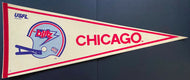 1972 USFL Chicago Blitz Full Size Pennant United States Football League Vintage