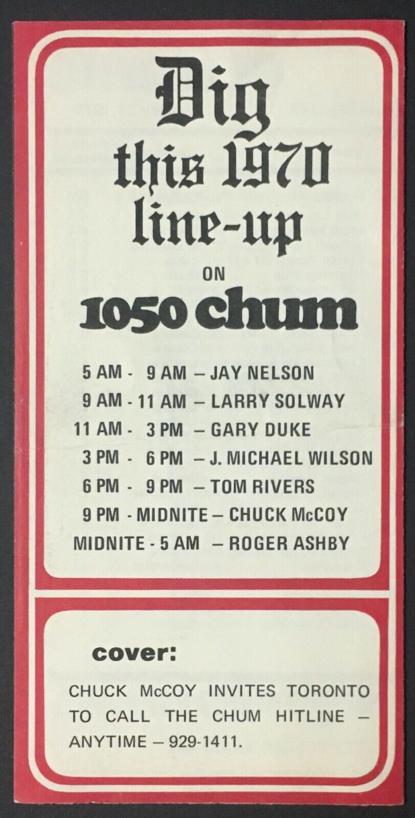 1970 Chum Radio Survey Music Chart Toronto Hollies Jackson Five Tom Jo Glory Days Sports 3852