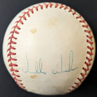 Autographed Rawlings Baseball Cito Gaston Dave Stewart Willie Wilson Signed MLB