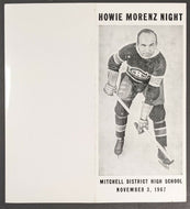1967 Howie Morenz Night Program Montreal Canadiens NHL Hockey Vintage HOFer