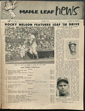 Load image into Gallery viewer, 1958 Maple Leaf Stadium Program Toronto vs Rochester Bob Gibson In Lineup
