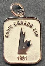 Load image into Gallery viewer, 1981 Canada Cup Hockey Cup Sterling Silver Charm in Original Box Vintage Sports
