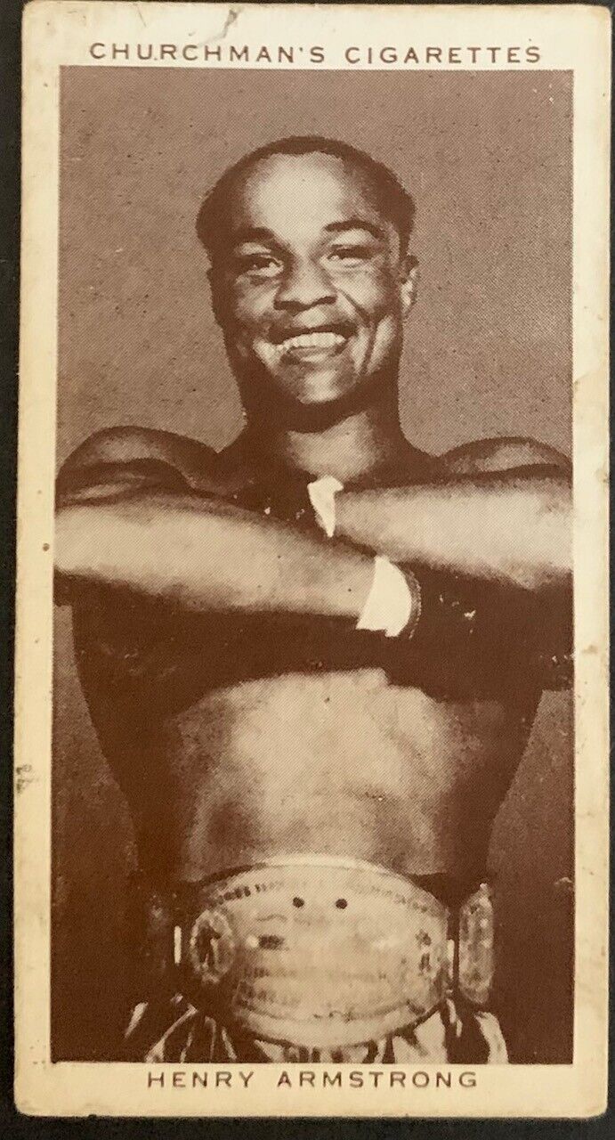 1938 Henry Armstrong Churchman Cigarettes Boxing Personalities Tobacco Card #2