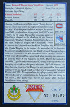 Load image into Gallery viewer, 1992 Montreal Canadiens Boom Boom Geoffrion Signed #5 Legends Of Hockey Card
