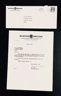 1973 Milt Schmidt Signed Letter Boston Bruins + Envelope Vintage NHL Hockey