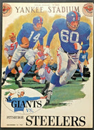 1961 Yankee Stadium NFL Football Program New York Giants vs Pittsburgh Steelers