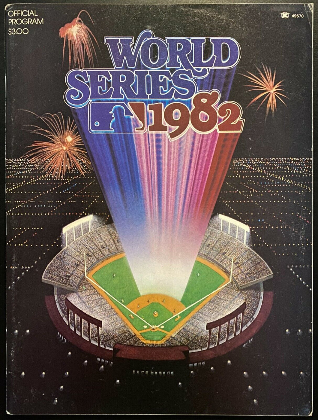 1982 MLB Baseball World Series Program St Louis Cardinals Milwaukee Brewers