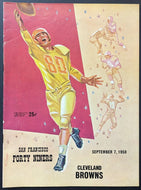 1958 Cleveland Browns v San Francisco 49ers Kezar Stadium NFL Football Program