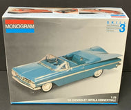 Monogram '59 Chevrolet Impala Convertible 1:25 Scale Model Kit Vintage
