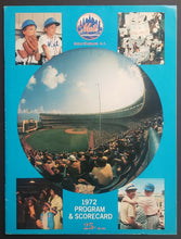 Load image into Gallery viewer, 1972 Shea Stadium Baseball Program New York Mets vs Atlanta Braves MLB
