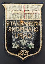 Load image into Gallery viewer, 1931 Ontario Rugby Union Intermediate Champions Patch St Thomas Tigers Crest
