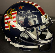 Roger Staubach Autographed U.S. Navy Schutt Mini Helmet Signed NCAA Fanatics