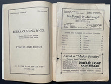 Load image into Gallery viewer, 1930 Rare Montreal Forum Hockey Program NHL Maroons v Detroit Cougars Vintage
