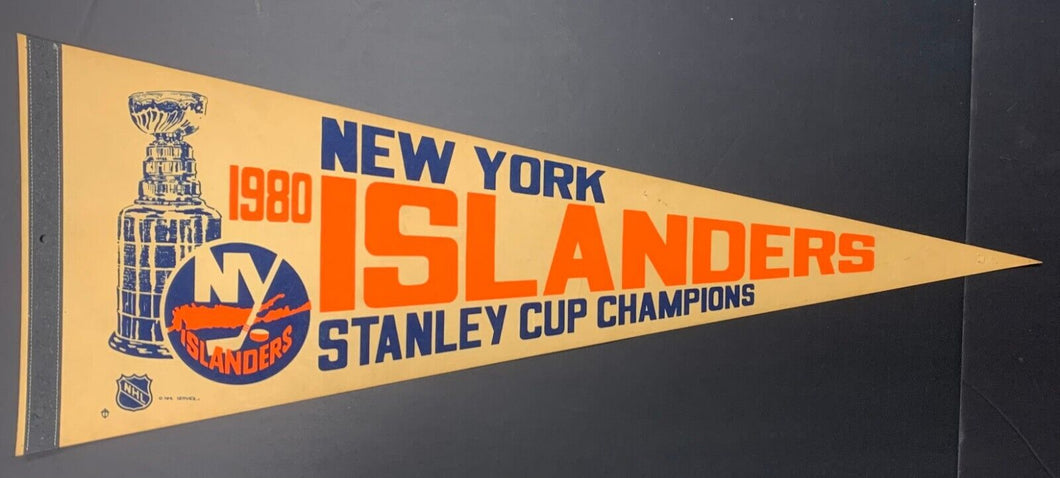 1980 Stanley Cup Champions New York Islanders NHL Hockey Pennant