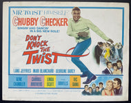 1962 Don't Knock The Twist Movie Poster Chubby Checker Music Vintage Musical