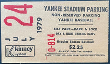 Load image into Gallery viewer, 1979 Thurman Munson Final Game New York Yankees Stadium Program + Parking Ticket
