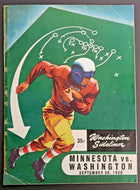 1950 Football Program Minnesota Golden Gophers vs Washington Huskies NFL