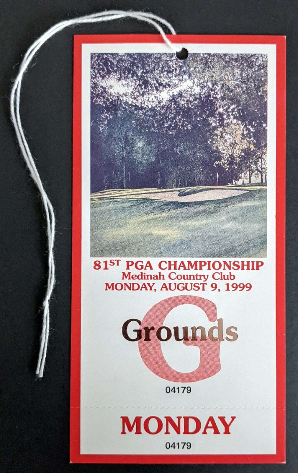 1999 PGA Championship 6 Unused Grounds Passes @ Medinah Country Club Tiger Woods