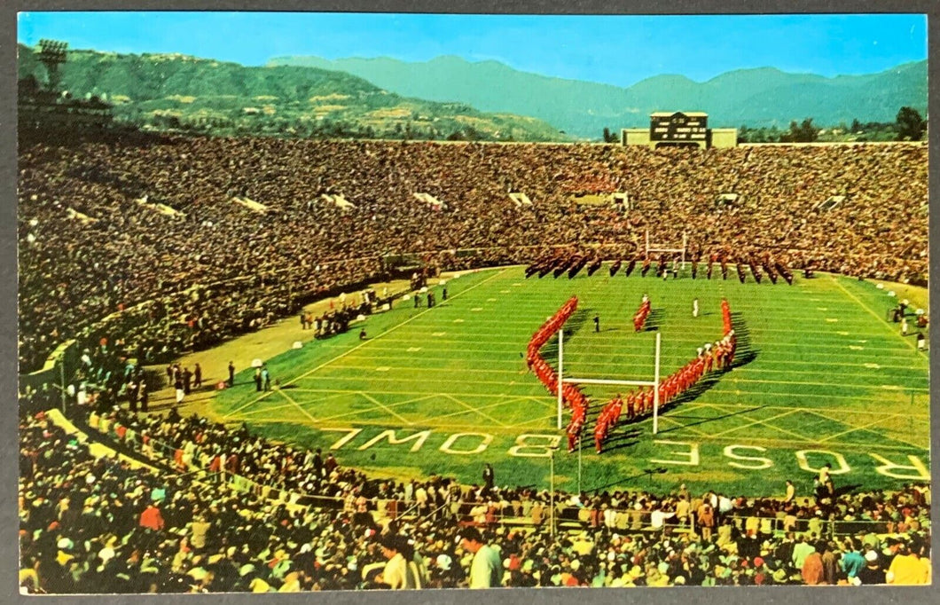 Vintage NCAA Football Stadium Photo Postcard Pasadena California Rose Bowl