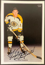 Load image into Gallery viewer, Fred Stanfield Autograph Hard Signed Authentic NHL Millenium Hockey Series Card
