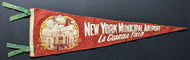 1939 New York Municipal Airport La Guardia Rare Felt Pennant Planes Aviation