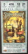 1999 Super Bowl XXXIII Ticket NFL Football John Elway Final Game