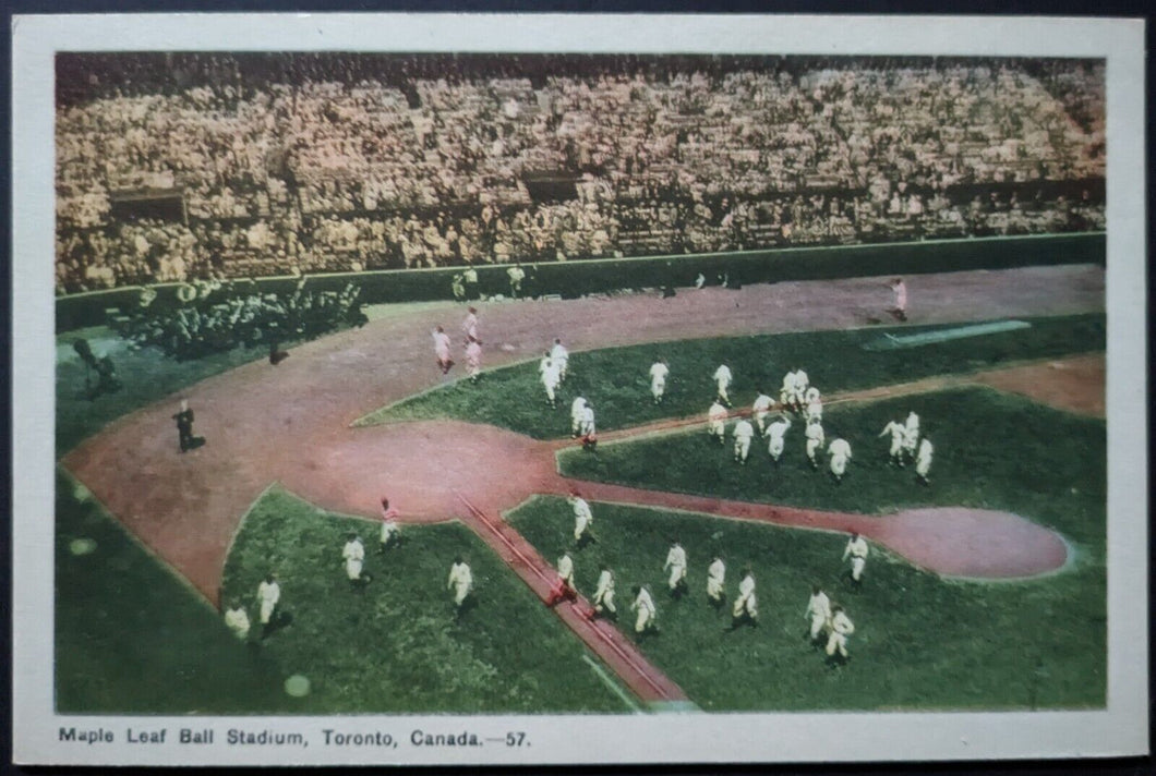 1930's Era Toronto Maple Leaf Baseball Stadium Vintage Picture Postcard Canada