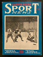1936 NHL Vintage Hockey Program Boston Bruins v Montreal Canadiens at the Garden