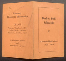 Load image into Gallery viewer, 1925-1926 Vintage Kenmore New York High School Basketball Scorecard Antique
