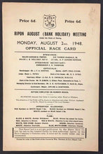 Load image into Gallery viewer, 1948 Thoroughbred Horse Racing Program Ripon Racecourse England UK Unscored
